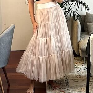 Francesca Miranda Tulle Midi skirt light pink size 2